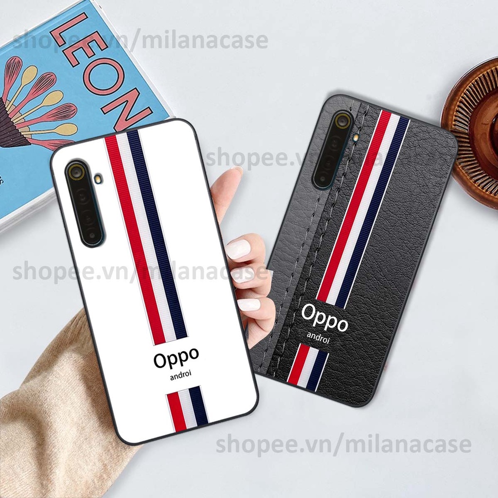 Ốp Realme 6 / 6 Pro in giả da phong cách thể thao, cá tính, thời trang