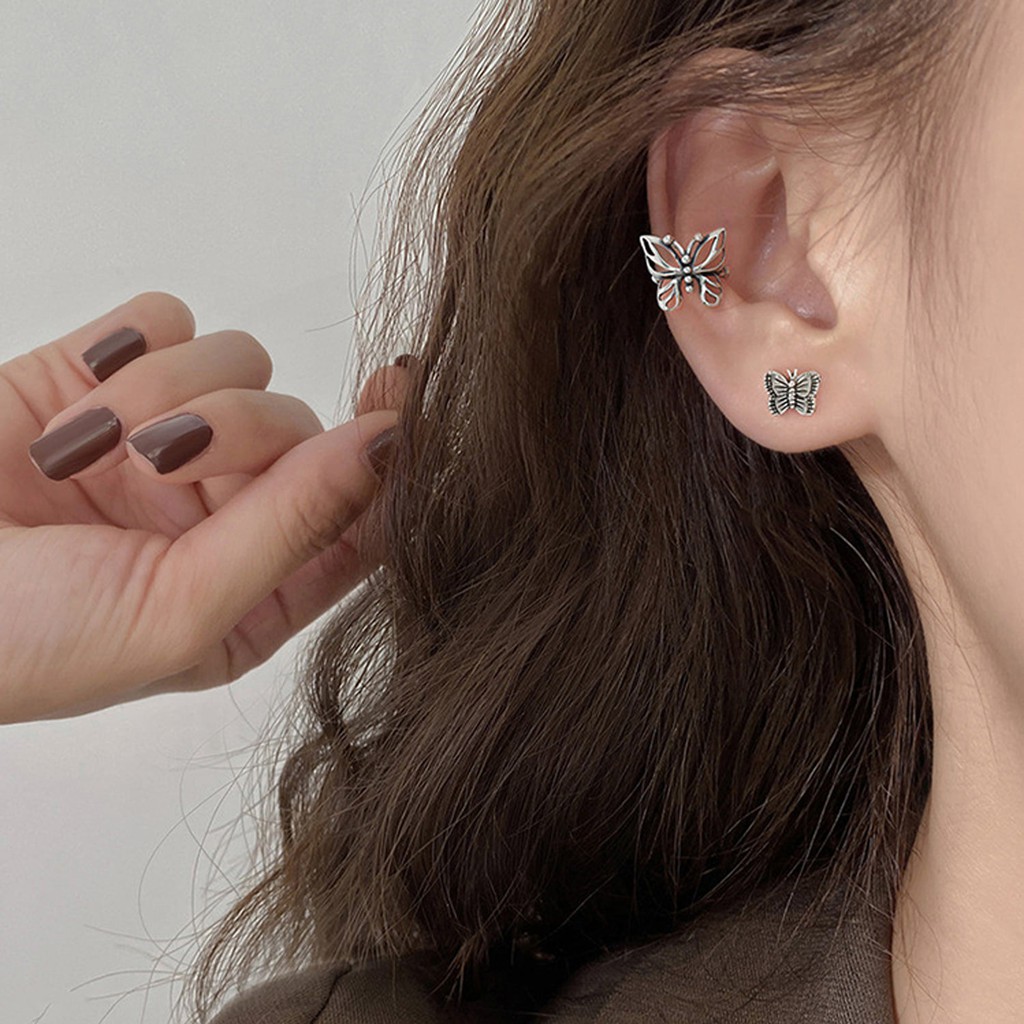 Khuyên tai hồ điệp bằng bạc - Bông tai cánh bướm chất liệu bạc 925 sáng đẹp, bền bỉ, chắc chắn