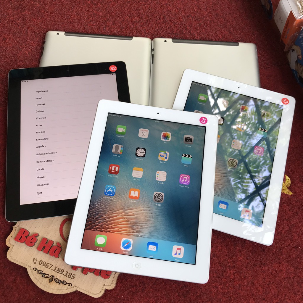 Máy Tính Bảng iPad 2 - 16G/ 32G/ 64Gb  (Wifi + 3G) - Zin Đẹp 99% - Tặng đầy đủ phụ kiện - Màn 9.7 inch - Ram 512Mb / A5