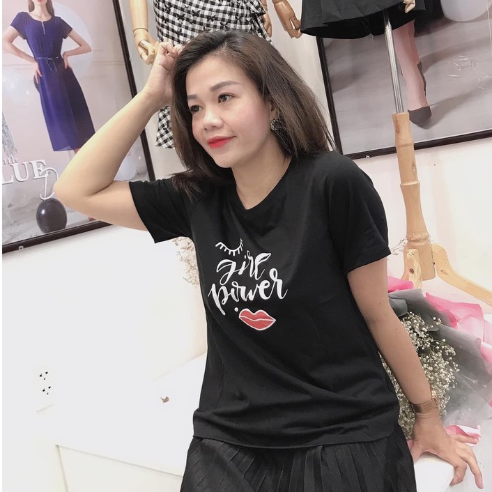[Mã LTP50 giảm 50000 đơn 150000] Áo thun nữ Emspo cổ tròn chữ họa tiết ATS0506