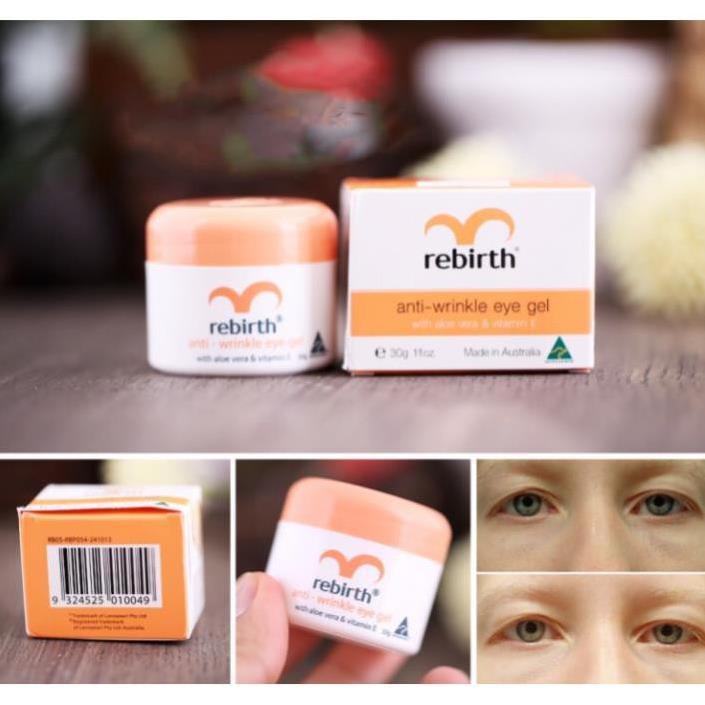 Gel dưỡng chống nhăn, chống thăm quầng mắt giàu Vitamin E Rebirth - 30ml - Úc | BigBuy360 - bigbuy360.vn