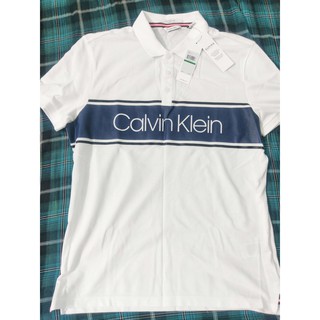 Áo polo Calvin Klein Supima Cotton Spell Out Logo Chính Hãng