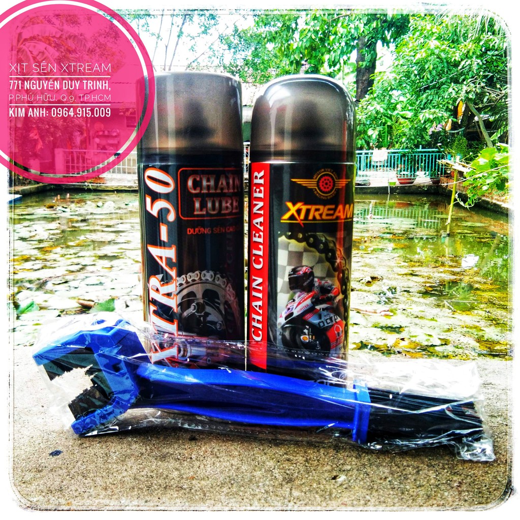 Combo chai xịt dưỡng sên xích Không Văng Giá Rẻ Xtra-50