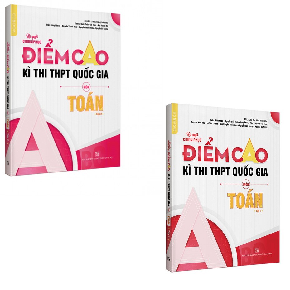 Sách - Combo luyện thi điểm cao THPT Quốc gia môn Toán - 2 tập - NXB Đại học Quốc gia Hà Nội