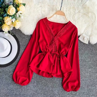 ÁO REN PHỐI THẮT EO XINH ĐẸP 🥰🥰