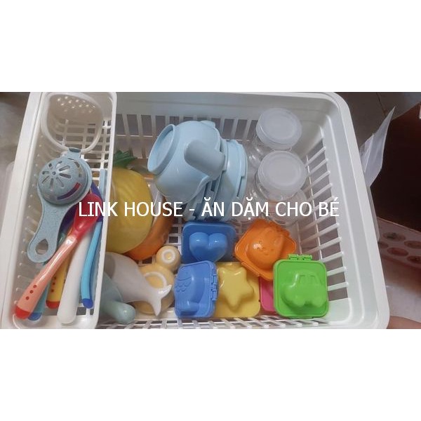 Giá Úp Đồ Ăn Dặm Cho Bé Có Nắp Inomata Nội Địa Nhật