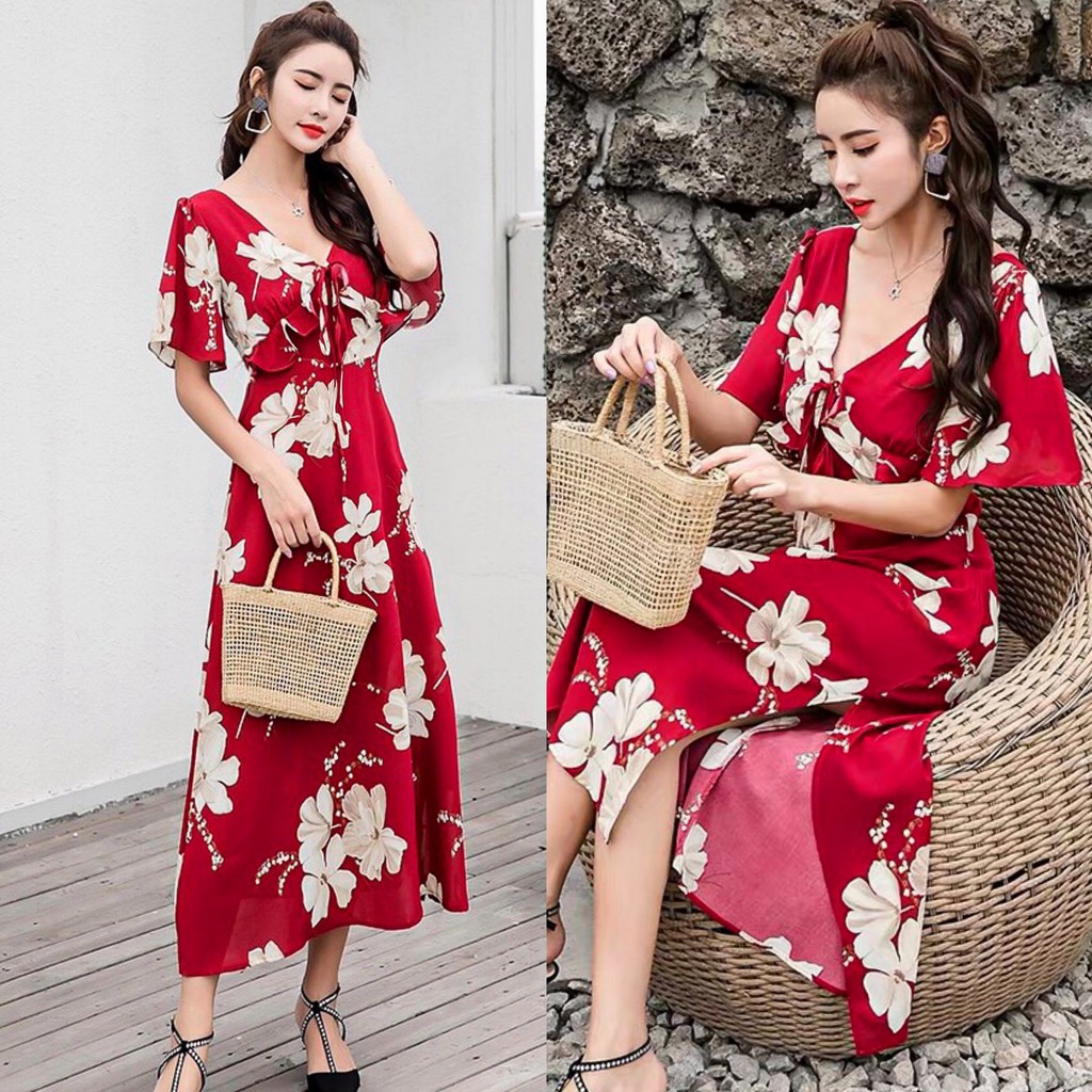 Đầm Maxi Trẻ Trung Xẻ Tà Hàng Nhập Cao Cấp MSNN940