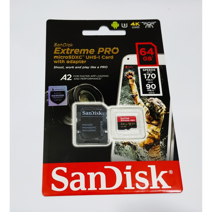 Microsd Sandisk Extreme Pro 64gb A2