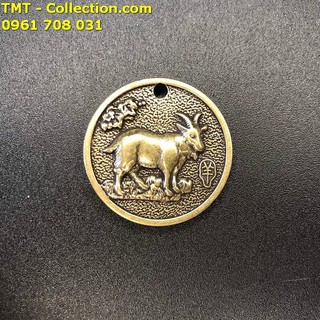 Mặt Đồng Xu Đồng Hình Con Dê-SP002437