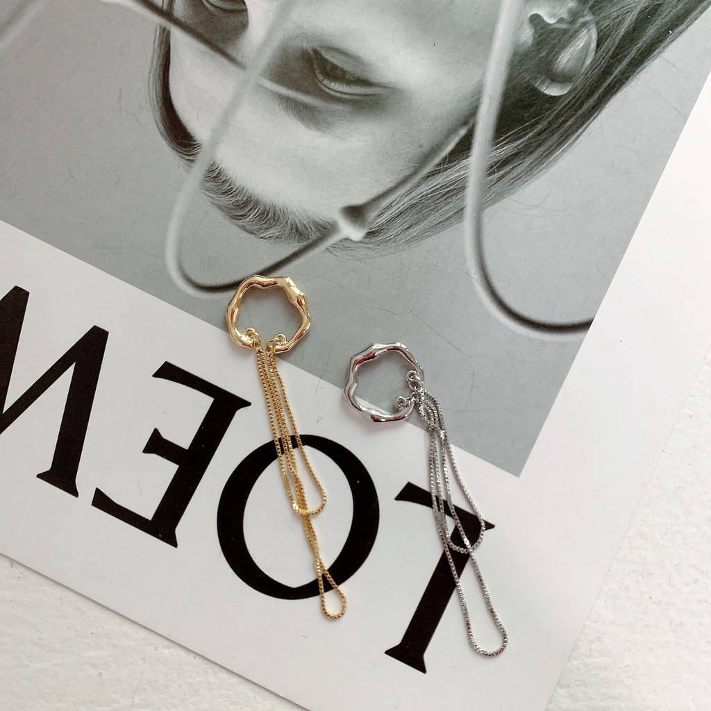 Khuyên Kẹp Vành Tai Dáng Dài Nhiều Lớp Đơn Giản Thời Trang Mới Cho Nữ