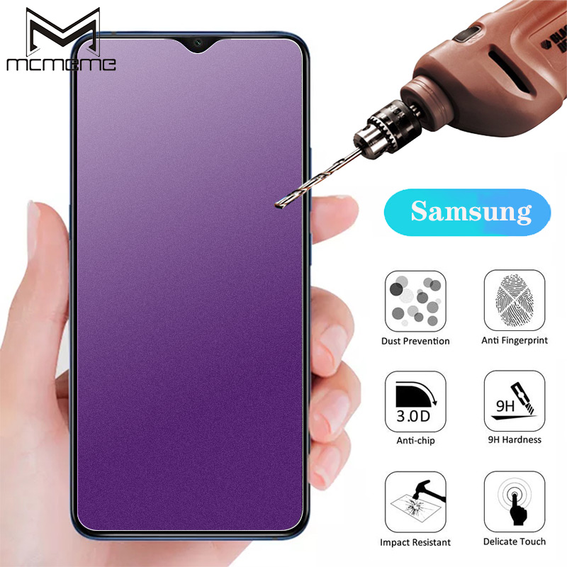 Kính cường lực chống bám vân tay toàn màn hình ánh tím tia sáng xanh cho Samsung Galaxy ss A50 A50s A30 A20 A70 A10s A20s A30s