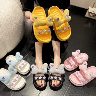 💗 Dép Nữ Đế Dày Dép Lê💗  Dép đế Xuồng Dép Quai Ngang Đính Nơ Dễ Thương Cho Nữ