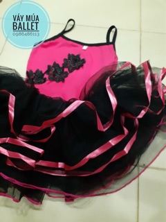 Váy múa ballet 2 dây ba hoa (có sỉ từ 5c)