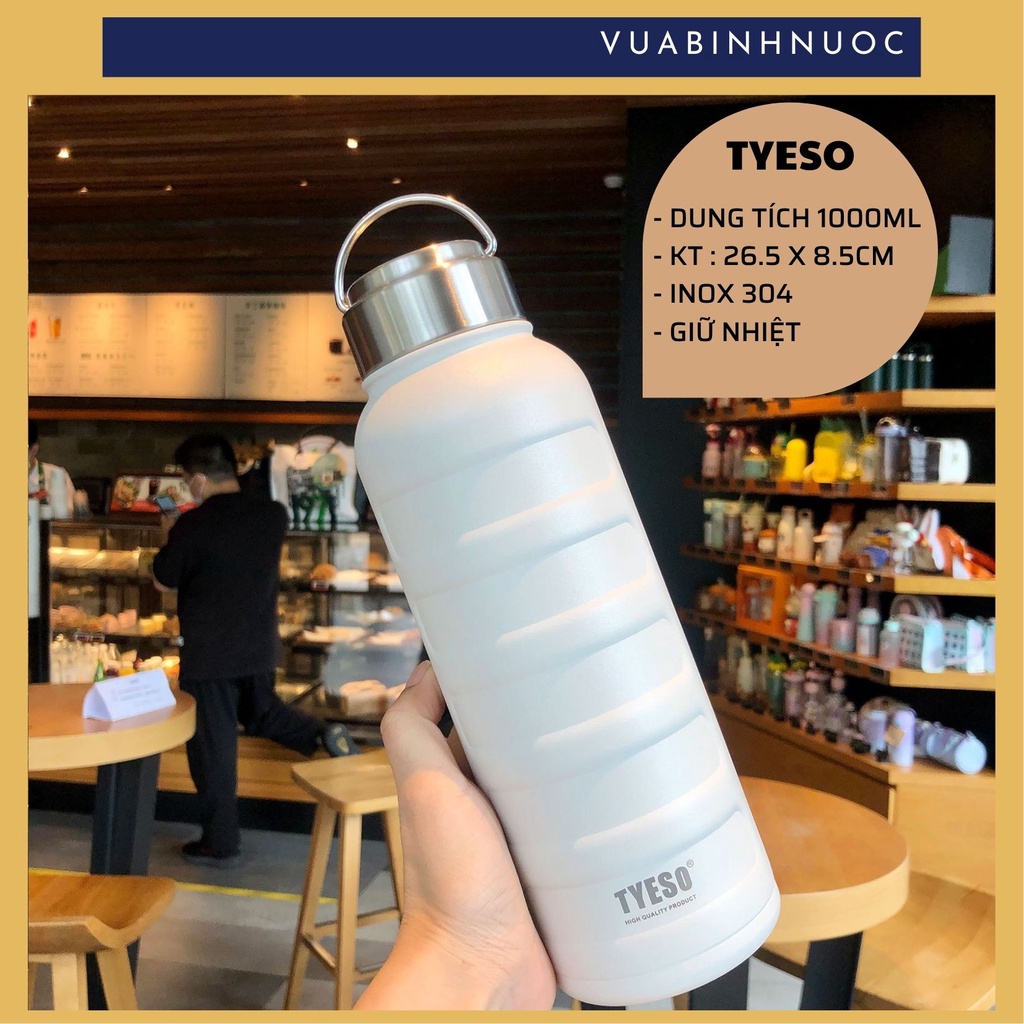 Bình Tyeso 710ml - 1000ml giữ nhiệt có quai xách - vuabinhnuoc
