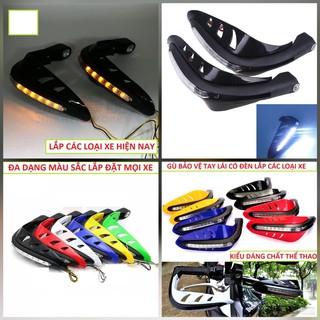 GÙ CHỐNG ĐỔ XE MÁY BẢO VỆ TAY LÁI CÓ ĐÈN SIÊU NGẦU LẮP CÁC LOẠI XE