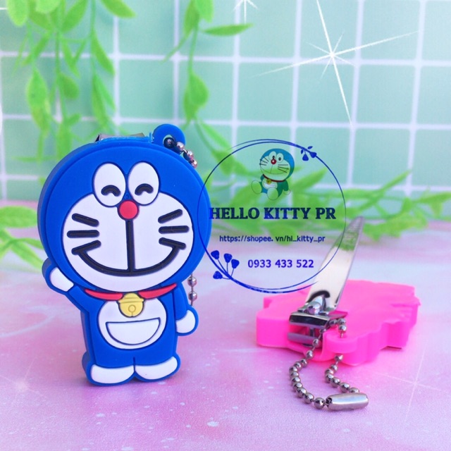 BẤM MÓNG TAY 3D HELLO KITTY &amp; DORAEMON