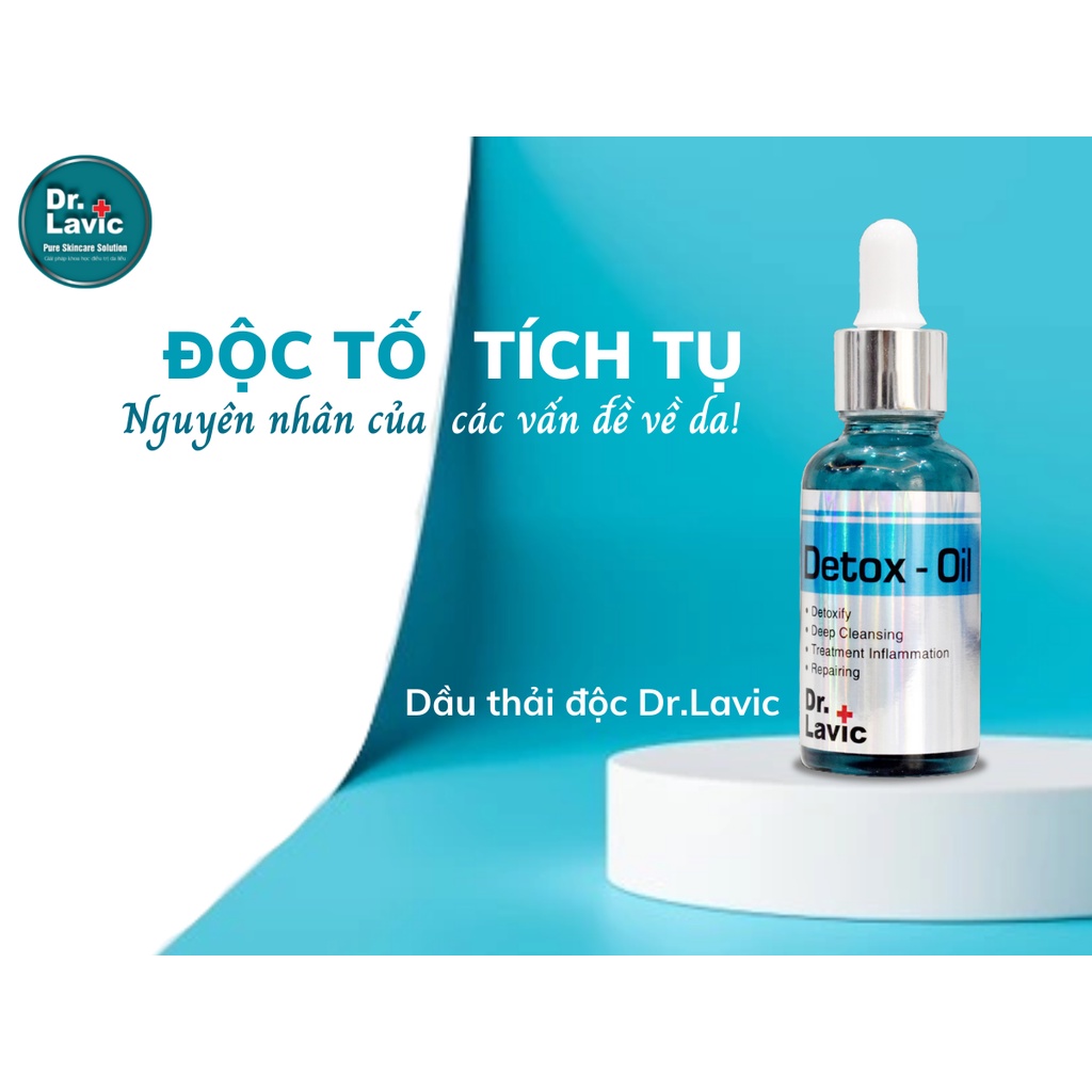 Dầu thải độc tố cho da dầu mụn và nhảy cảm. Cải thiện sưng, kích ứng da, tái tạo da - Dr.Lavic detox-oil - 30ml