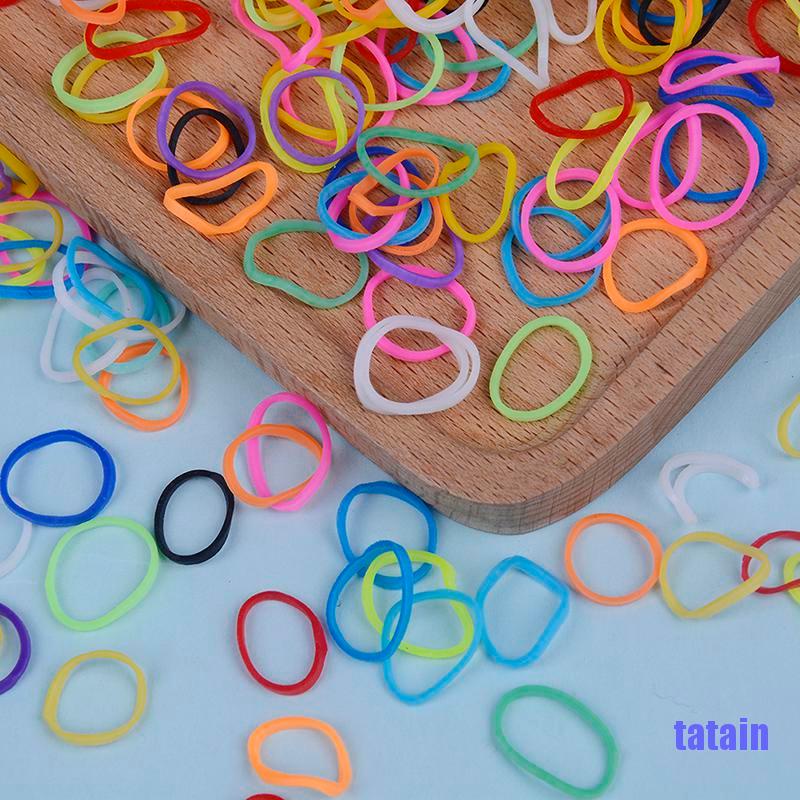 Set 600 dây chun màu cầu vồng dùng làm vòng tay cao su DIY