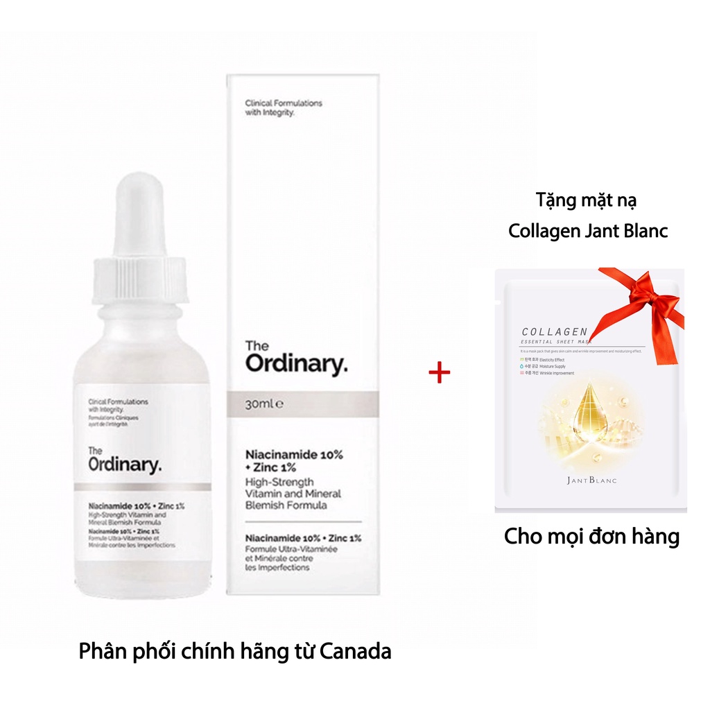 SERUM (Niacinamide10%+Zinc1%) ngừa mụn ,se khít, sáng da The Ordinary 30ml | BigBuy360 - bigbuy360.vn