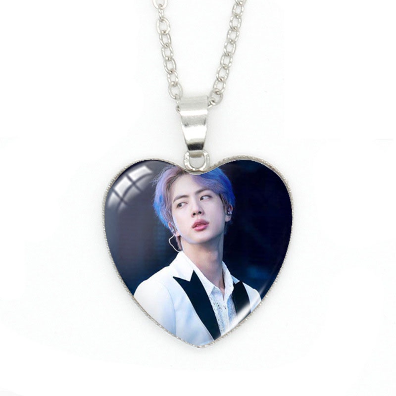 Vòng cổ Mặt Trái Tim Đính Đá Thời Trang Cho Fan Của Bts Bt21