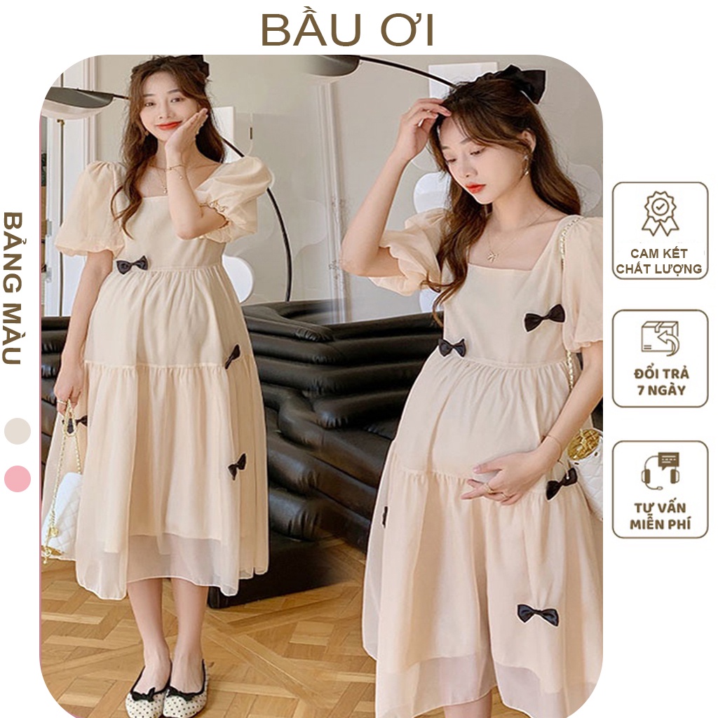 [BAUOI V01] VÁY BẦU CÔNG SỞ - ĐẦM BẦU DỰ TIỆC MÙA HÈ SANG CHẢNH THIẾT KẾ BIG SIZE ĐẸP XINH CHO CÁC MẸ BẦU