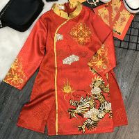 Áo dài gấm bé trai