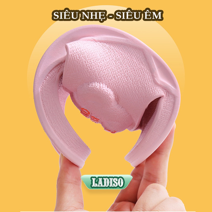 Dép nữ quai ngang LADISO hình gấu nổi cute hàng QC cực êm chân - TT328