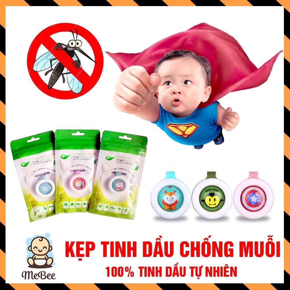 Kẹp chống muỗi, kẹp tinh dầu sả, chanh và thảo dược an toàn cho bé