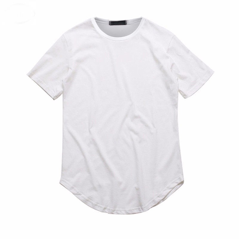 New Men Basic Extended Long T- Shirt Elongated Casual Crew Neck Tee Shirts M-2XL