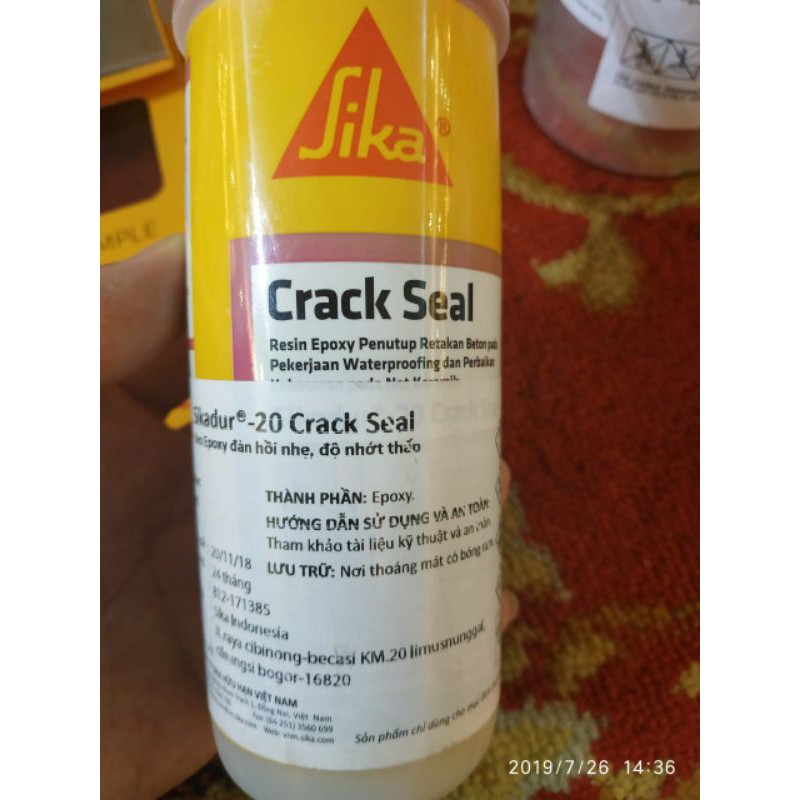Sikadur 20 Crack Seal - Keo Epoxy trám vết nứt, sửa chữa thấm khe gạch nhà vệ sinh, ban công.