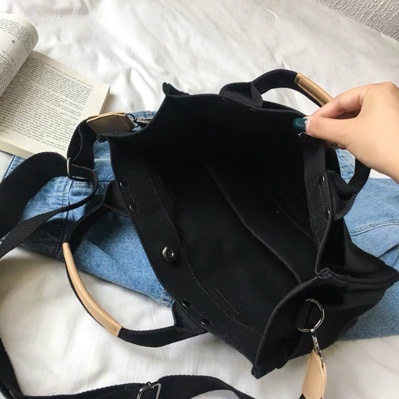 [ Có Sẵn/ Ảnh &amp; Video Thật ] Túi Bố Xách &amp; Đeo Chéo Chữ Nhật Square Canvas Bag - Độc Quyền Bởi Ouithebrand