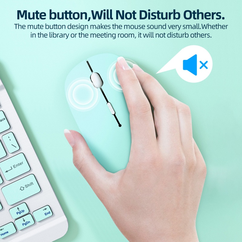 Chuột không dây FONKEN bluetooth 3 kiểu DPI tùy chỉnh siêu mỏng thích hợp cho máy tính laptop điện thoại máy tính bảng