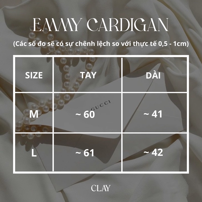 [CLAY] EMMY CARDIGAN - Áo khoác Cardigan len tăm Hàn buộc nơ