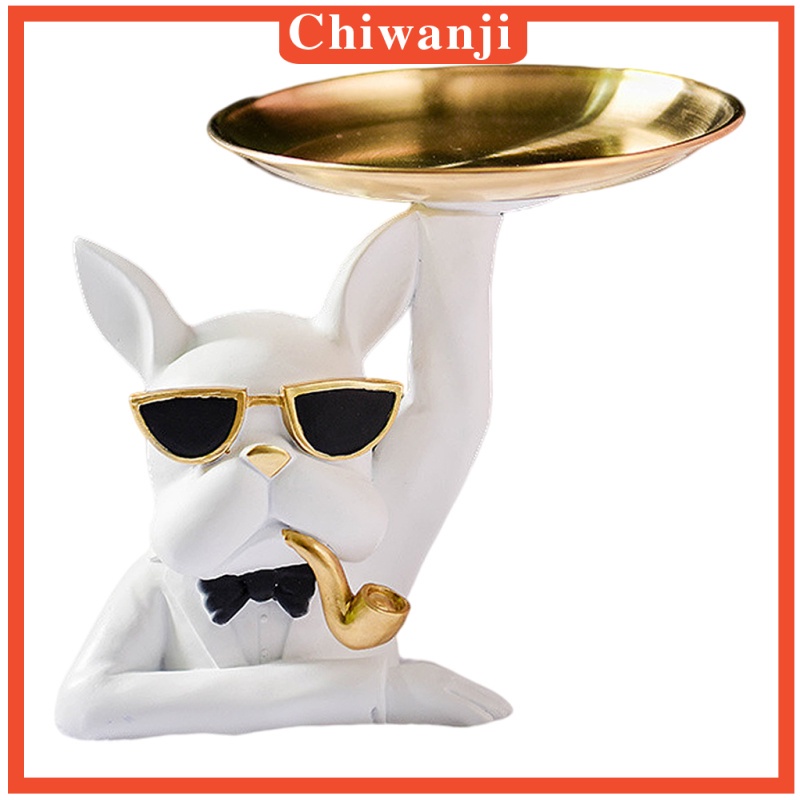 Khay Đựng Chìa Khóa / Tiền Xu / Chìa Khóa Để Bàn Bằng Nhựa Resin Hình Chú Chó Bull Phong Cách Bắc Âu Cho Nam Và Nữ