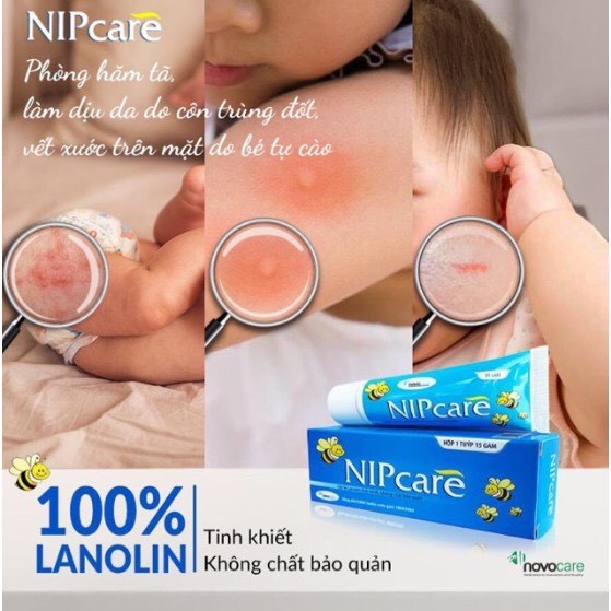 Kem Bôi Nứt Đầu Ti NIPcare - Giảm Hăm Tã Cho Bé Nip Care - Tuýp 15g