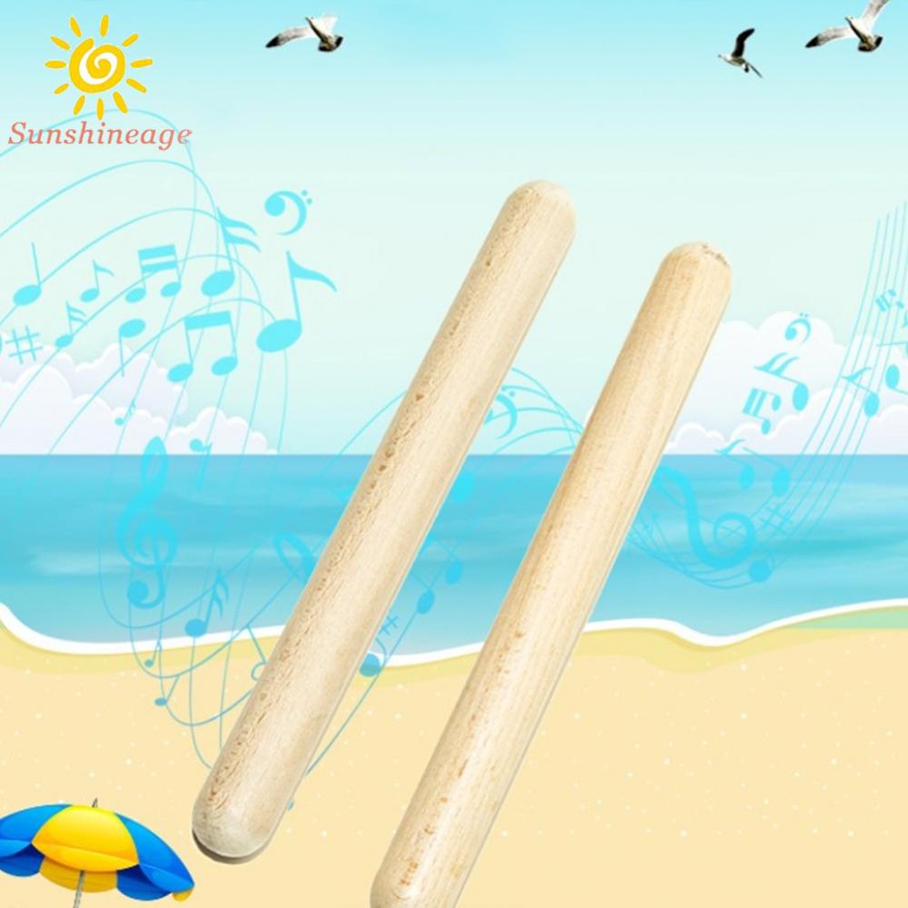 SUNAGE- ~2pcs/set Percussion Wooden Drum Stick Rhythm Learning-Education Toddler Newest【SUNAGE-HOT Fashion】