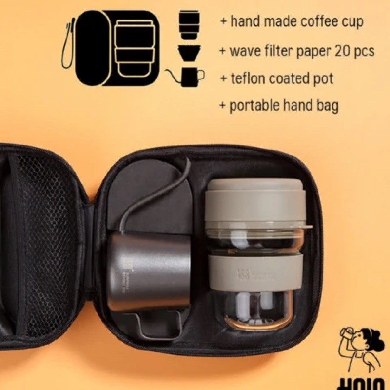 Đồ uống trà cà phê HoloHolo bộ pha cafe Drip hộp sang trọng campout A094