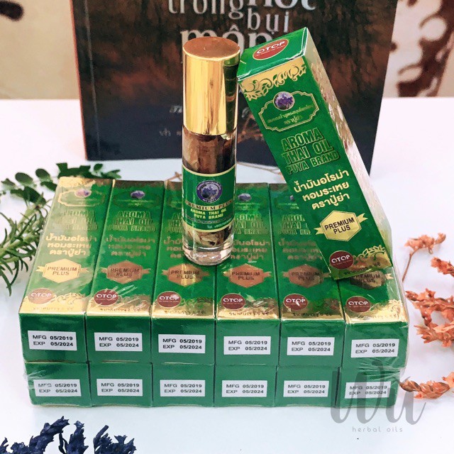 Dầu Gió 29 Loại Thảo Dược Thái Lan dòng cao cấp nhất - Aroma Thai Oil Puya Brand 8ml