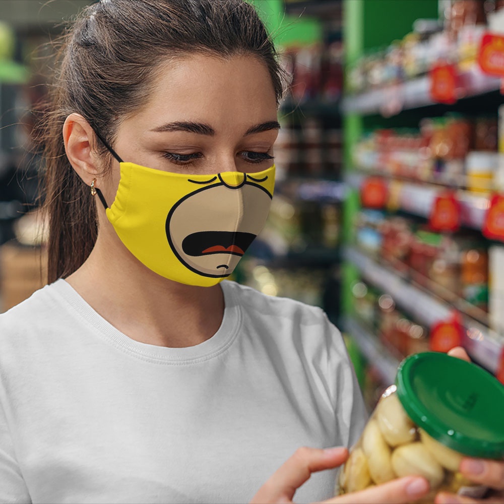 Khẩu trang cute trẻ em cho bé dễ thương đáng yêu thú cưng Hình Vẽ DRAWN CARTWELL vải cotton 100% ngăn bụi mịn kháng khuẩ