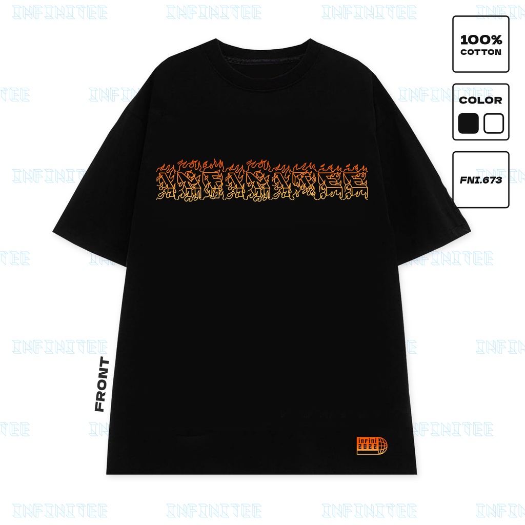 Áo thun in hình INFINITEE FNI0673, Thun 100% US COTTON form rộng UNISEX