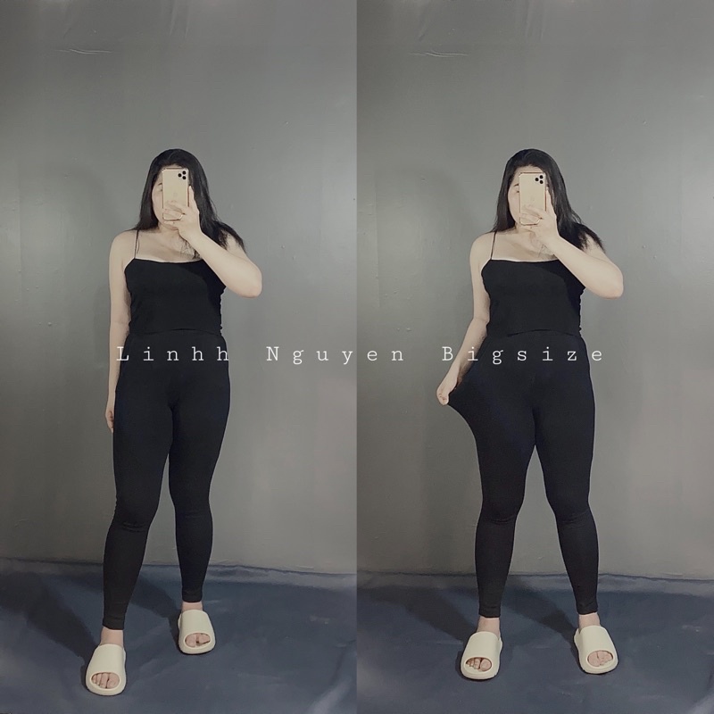 Quần Legging Dài Thun Thái Xịn Bigsize | Quần Ôm Đen Bigsize