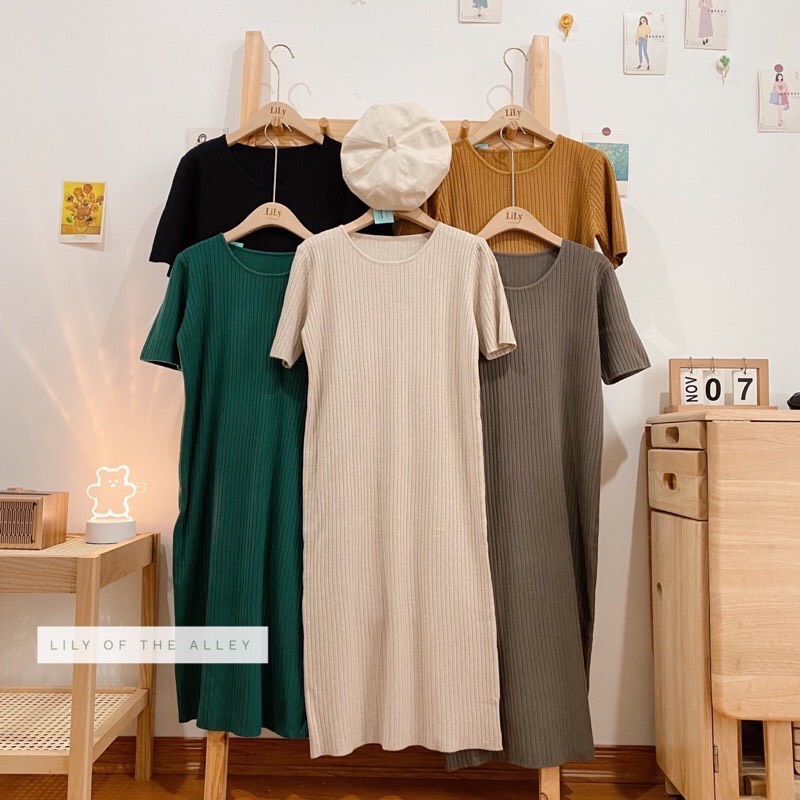 Váy bầu len cộc tay dáng suông HÀNG QUẢNG CHÂU cao cấp đẹp giá rẻ cho mẹ bầu nơi công sở dự tiệc V38