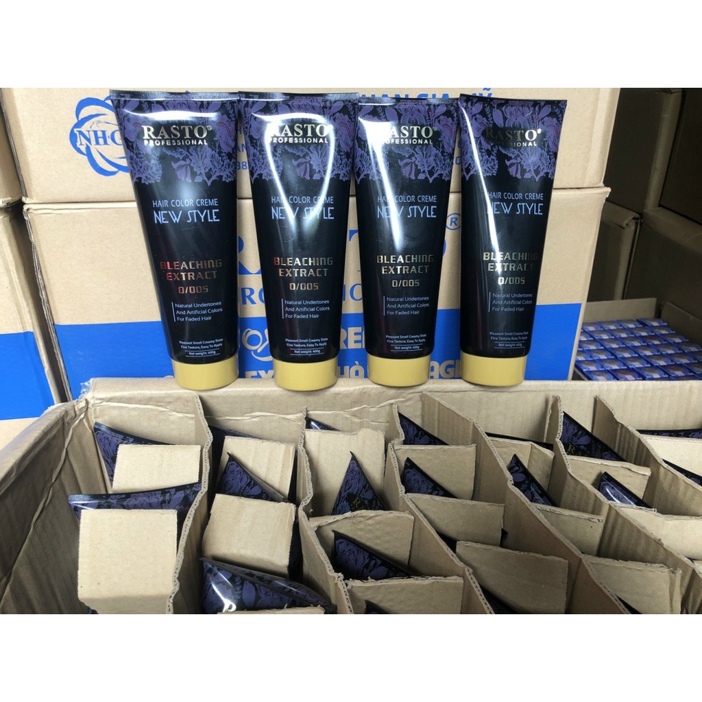 Kem Nhuộm Nâng Tông Tóc, Làm Sáng Tóc, Bóc Màu Đen Rasto 400ml Chính Hãng - Hair Care Q4