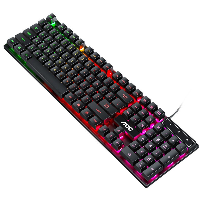 Bàn phím máy tính  AOC KB121, Bàn Phím cơ gaming Chuyên mọi tựa Game Đèn LED 7 Màu Cực Đẹp , Bảo Hành 12 Tháng
