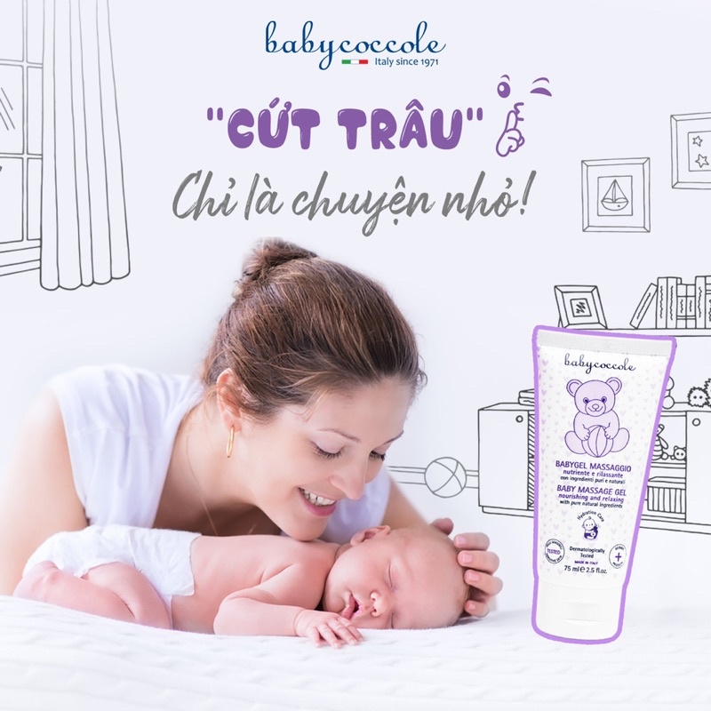 Gel massage cho bé từ sơ sinh Babycoccole 0M+ chiết xuất hạnh nhân 75ml