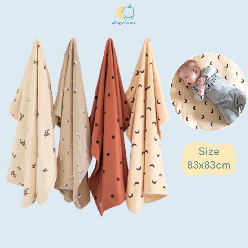 Chăn Đa Năng Cao Cấp Cho Bé Nắng Của Mẹ Chất Cotton Dày Dặn Đanh Mịn Mềm Mại 83x83cm _CHANCOTTON