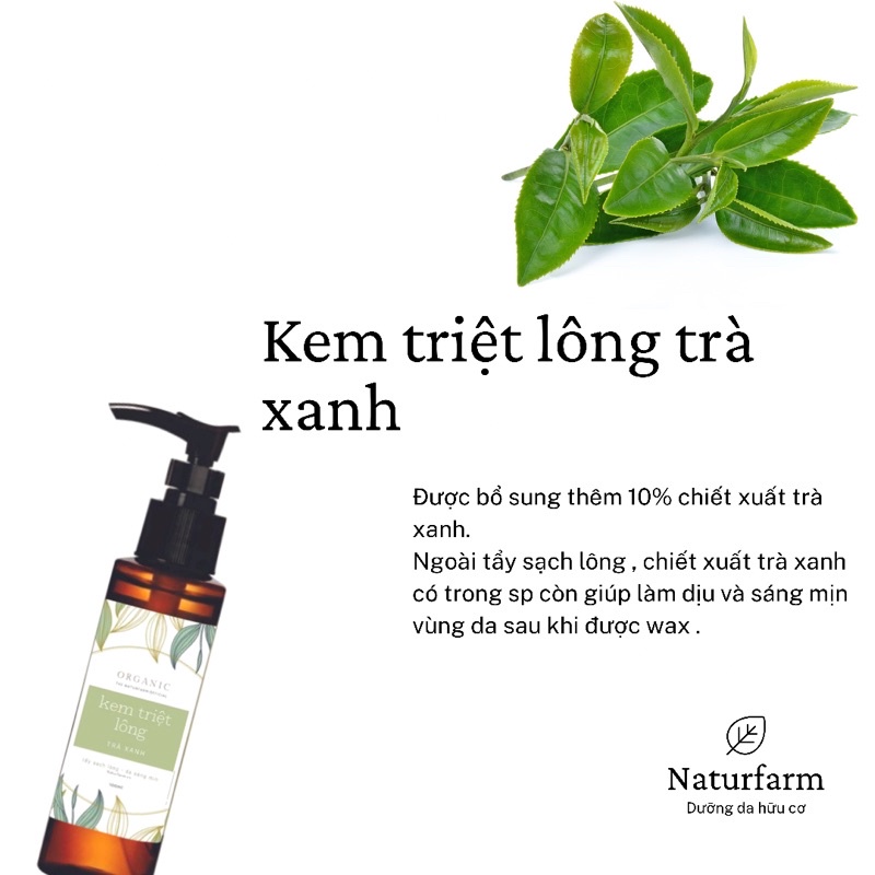 Tinh chất triệt lông ( tẩy lông ) trà xanh 100ML