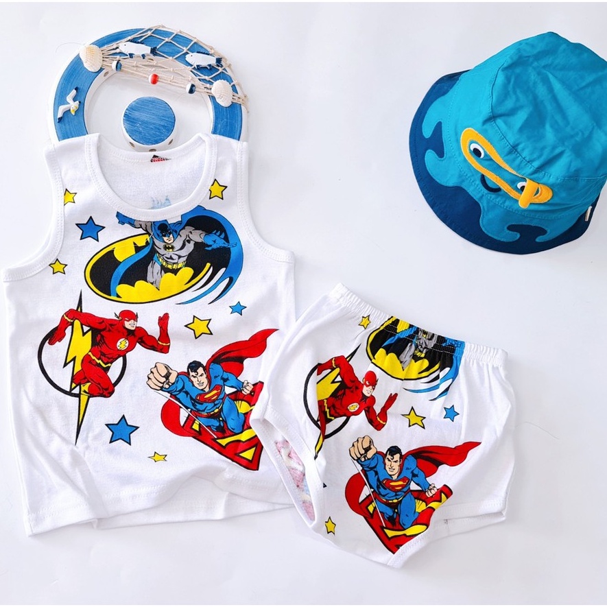 Đồ Bộ Bé Trai Set Áo Ba Lỗ Kèm Quần Disney Cho Bé Trai 1-4 Tuổi S1165