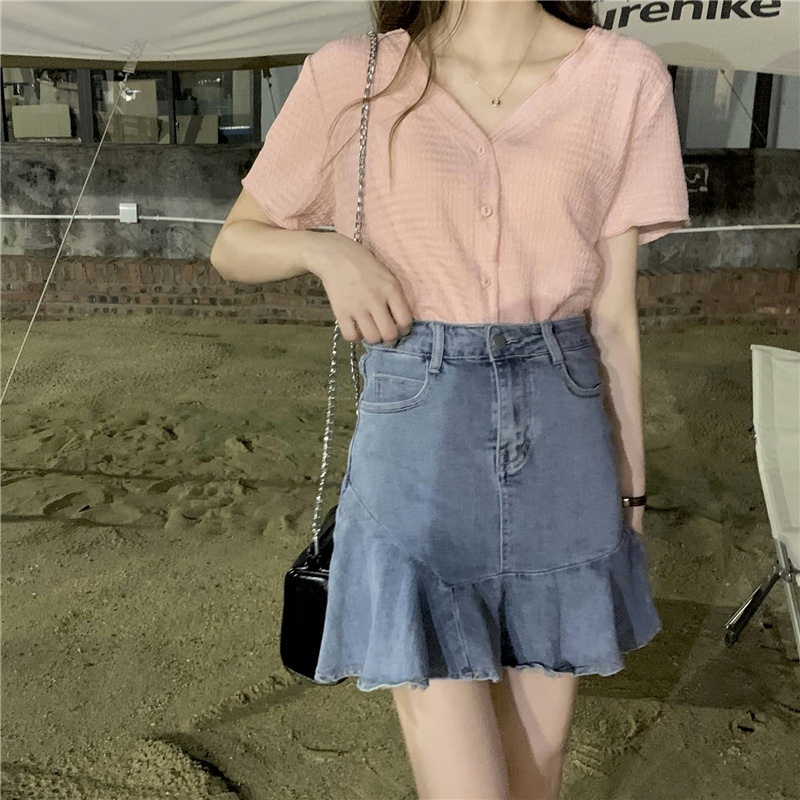 NZN Áo Kiểu Tay Ngắn Cổ Chữ V Thiết Kế Mới Thời Trang Mùa Hè Dành Cho Nữ