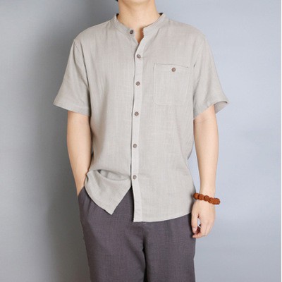 [Giá Xưởng] Áo Sơ Mi Đũi Nam Cổ Tàu | BigBuy360 - bigbuy360.vn